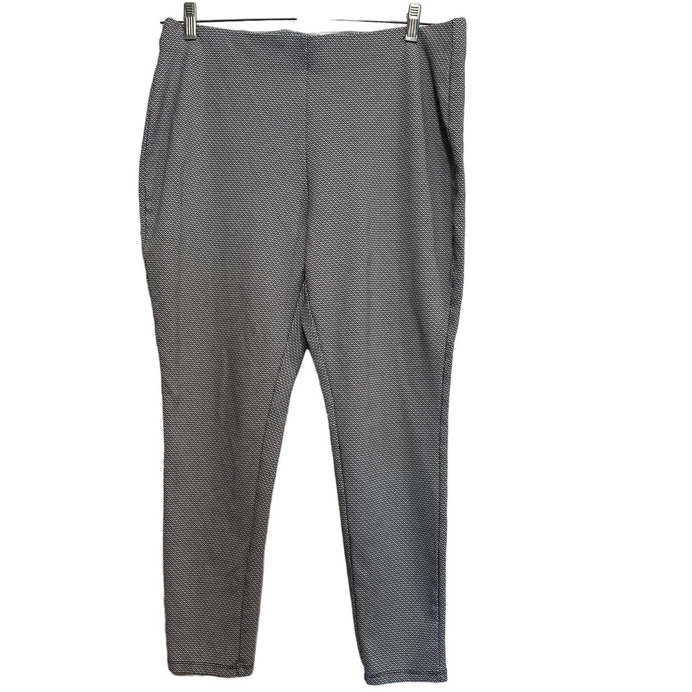 Chicos Womens Size 2 Large Ankle Cropped Skinny Pants Elastic Waist Casual